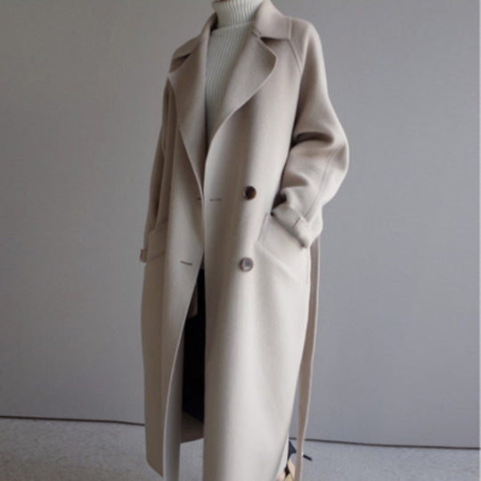 Dezana | Long Wool Coat for Women – Elegant & Timeless Look