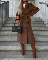 Double Breasted Long Coat for Women - Image 3