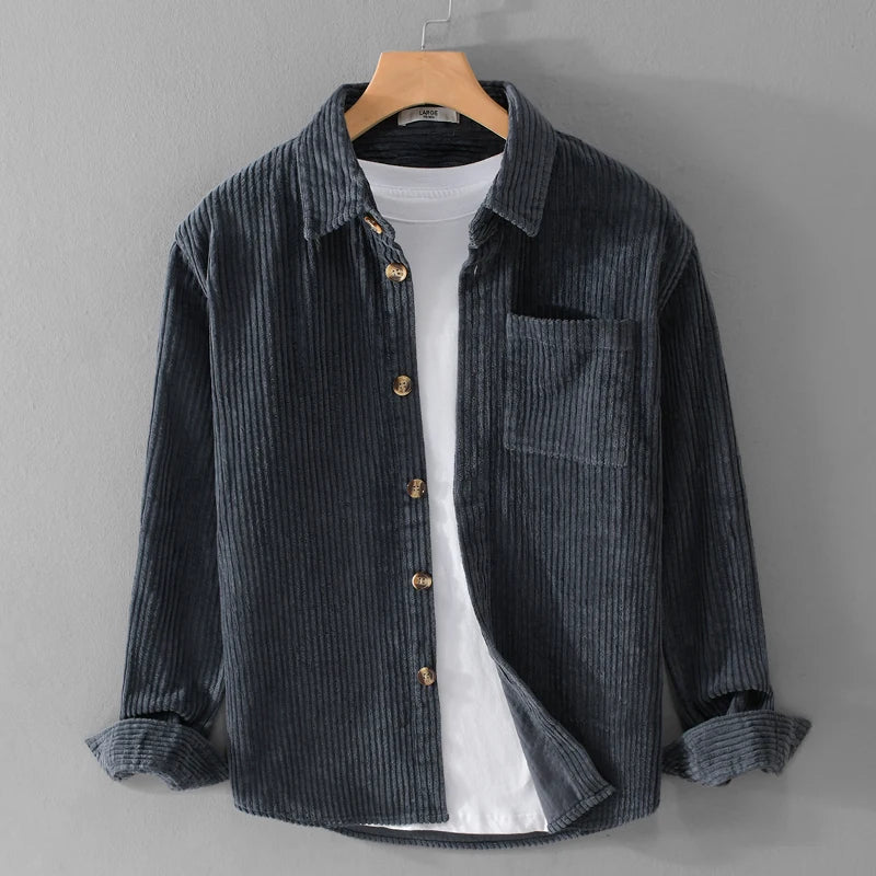 Condere | Men's Corduroy Shirt with Button Closure - Casual & Comfortable