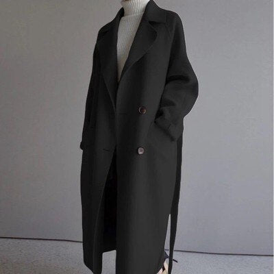 Dezana | Long Wool Coat for Women – Elegant & Timeless Look