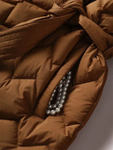 Belted Quilted Puffer Coat for Women - Image 4