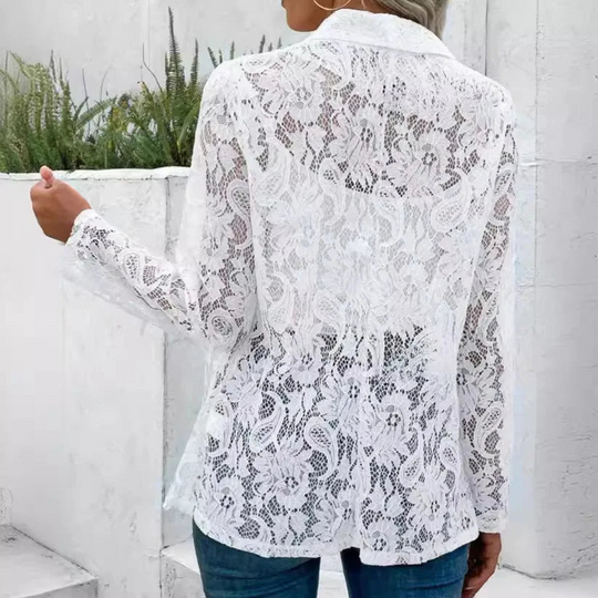 Long Sleeve Sheer Blazer for Women