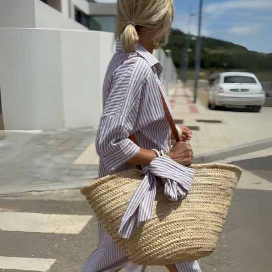 Loose-Fit Shirt Dress Women - Front Button Closure