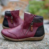 Ankle Boots for Women with Side Zip