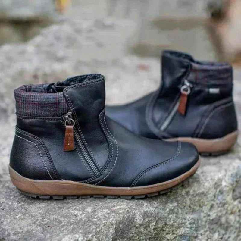 Ankle Boots for Women with Side Zip