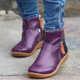 Ankle Boots for Women with Side Zip