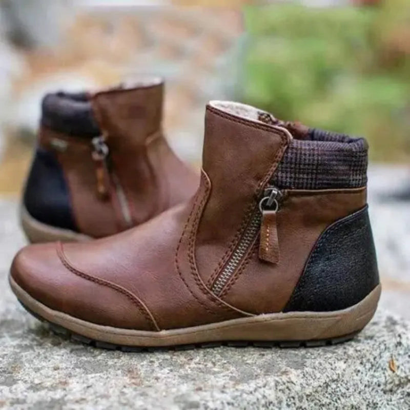 Ankle Boots for Women with Side Zip