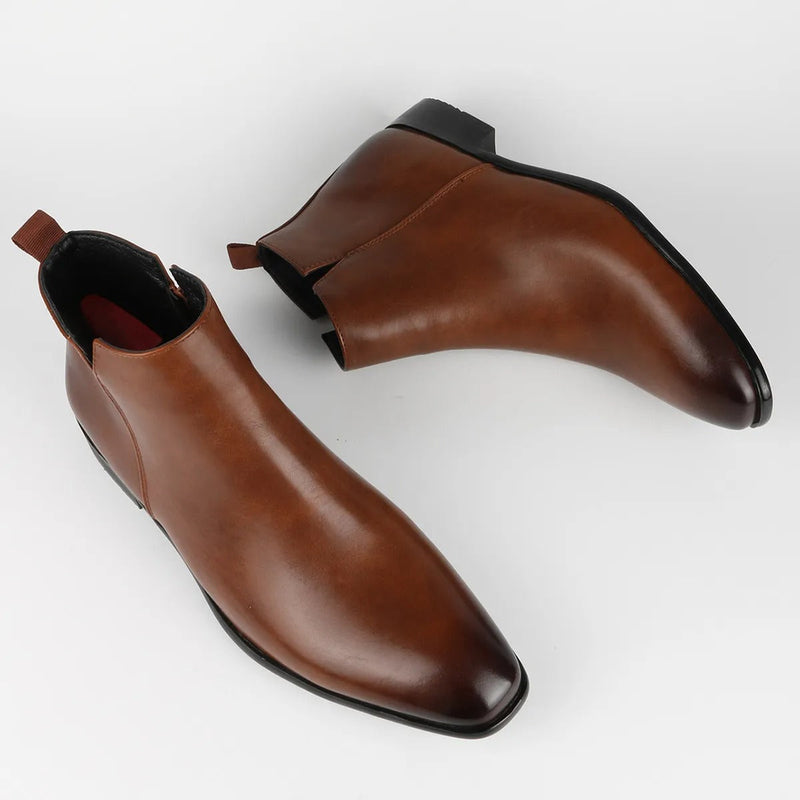 Side Zip Retro Boots for Men