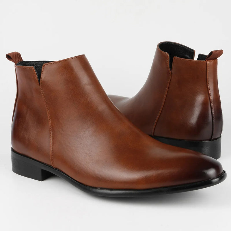 Side Zip Retro Boots for Men
