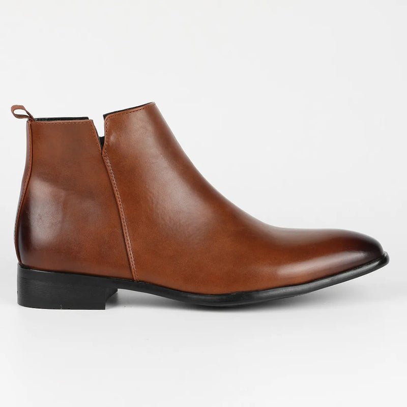 Side Zip Retro Boots for Men