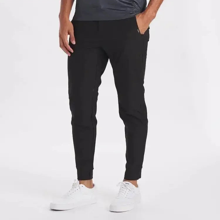 Slim Fit Trousers Men – Straight-Leg with Cuffed Hem