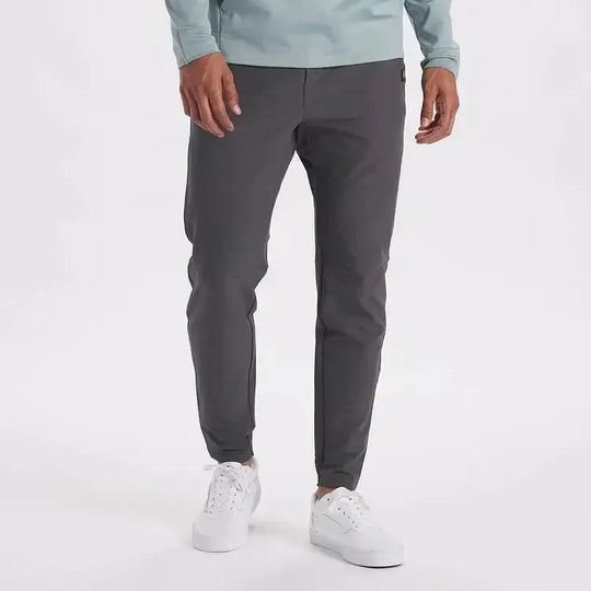 Slim Fit Trousers Men – Straight-Leg with Cuffed Hem