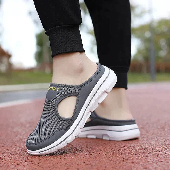 Slip-On Sandals Men – Mesh Upper & Flat Sole