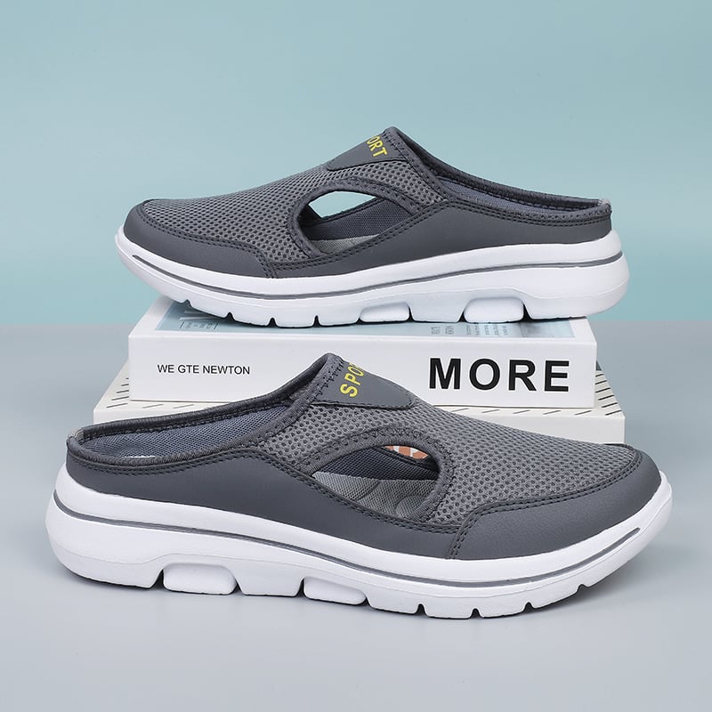 Slip-On Sandals Men – Mesh Upper & Flat Sole