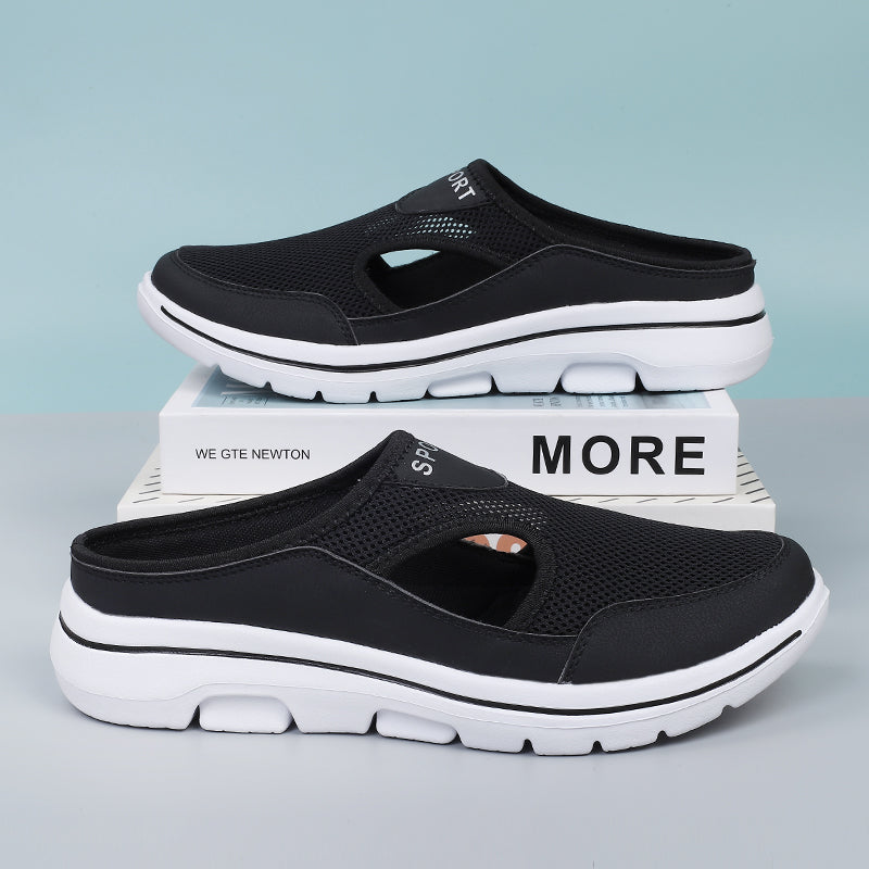 Slip-On Sandals Men – Mesh Upper & Flat Sole