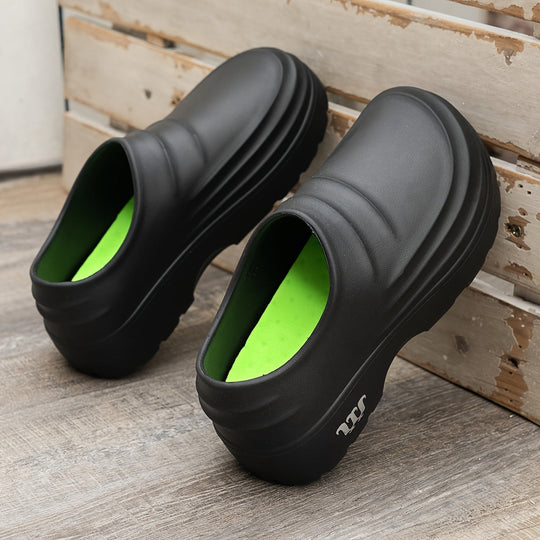 Slip-On Clogs with Ridged Sole for Unisex