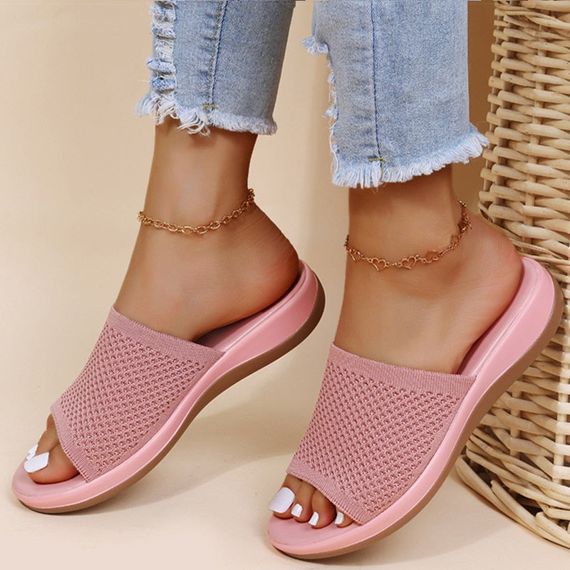Slip-On Knit Sandals for Women