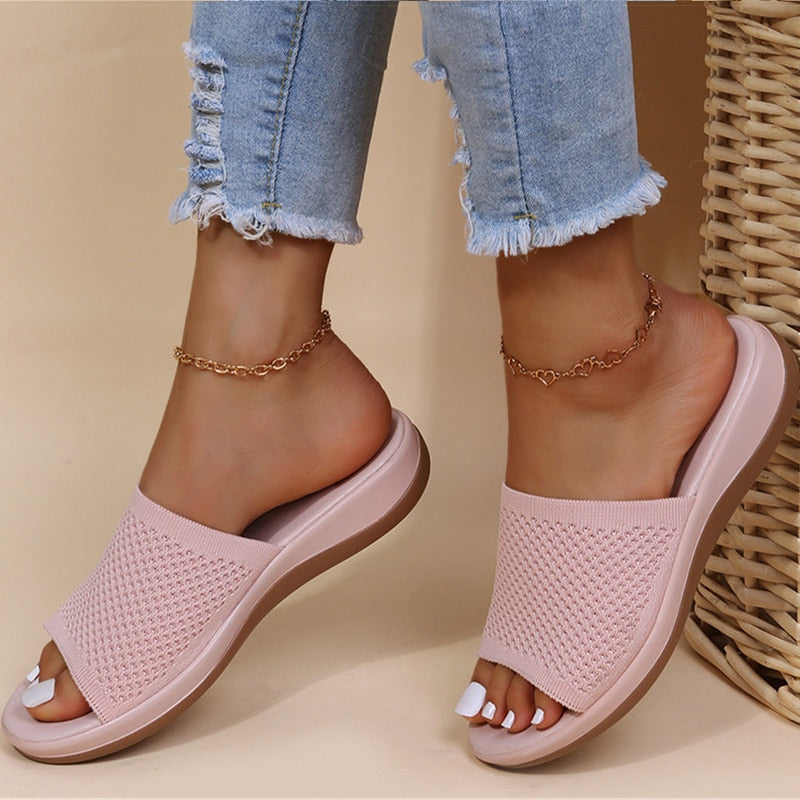 Slip-On Knit Sandals for Women