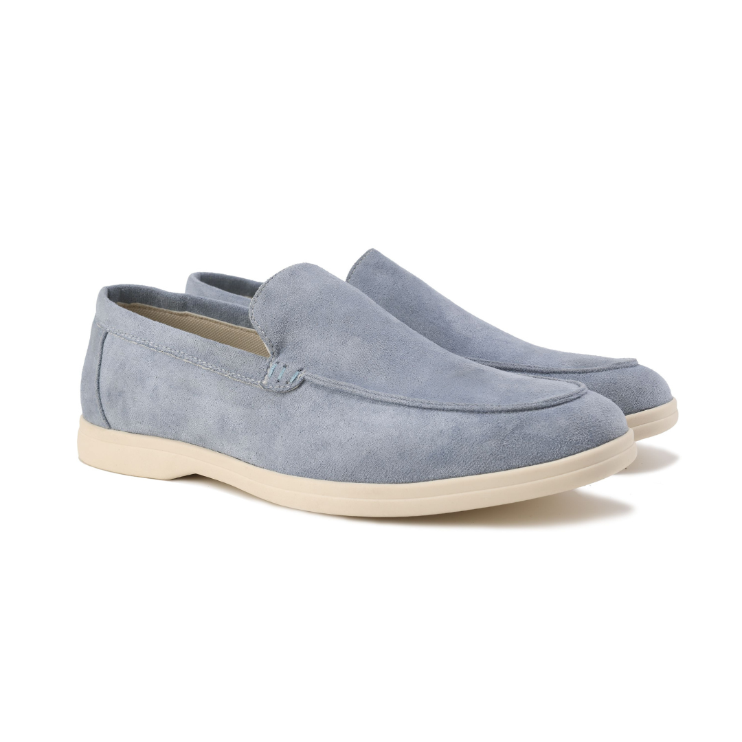 Slip-On Loafers Men - Velvety-Look Upper & Contrast Rubber Sole