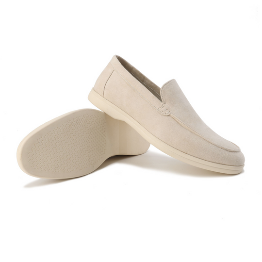 Slip-On Loafers Men - Velvety-Look Upper & Contrast Rubber Sole