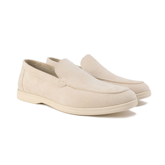Slip-On Loafers Men - Velvety-Look Upper & Contrast Rubber Sole