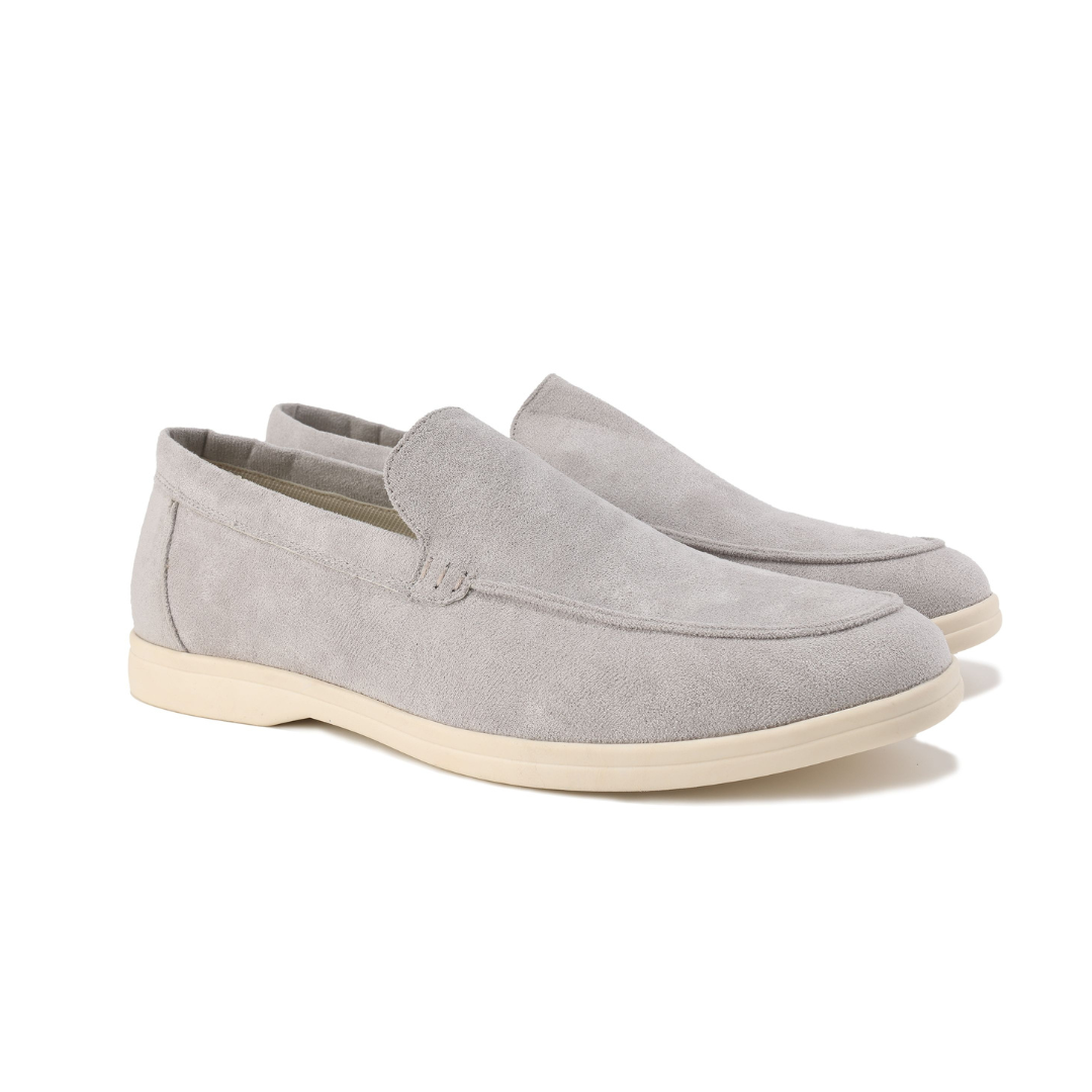 Slip-On Loafers Men - Velvety-Look Upper & Contrast Rubber Sole