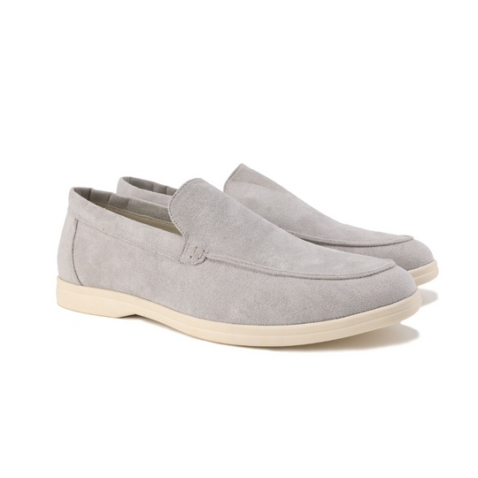 Slip-On Loafers Men - Velvety-Look Upper & Contrast Rubber Sole