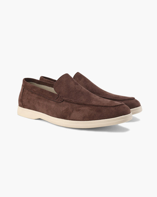 Slip-On Loafers with Contrast Sole for Men