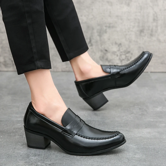 Slip-On Loafers with Stitched Detailing for Men