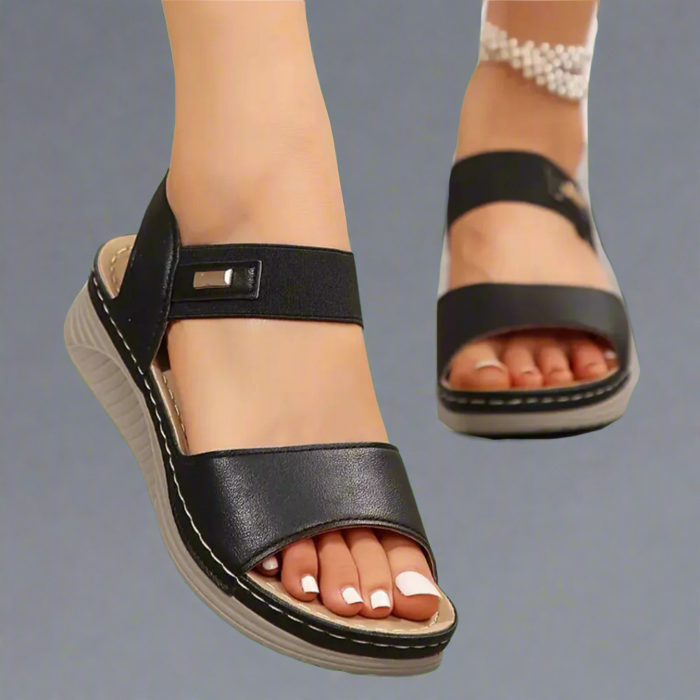 Dual Strap Slip-On Sandals for Women