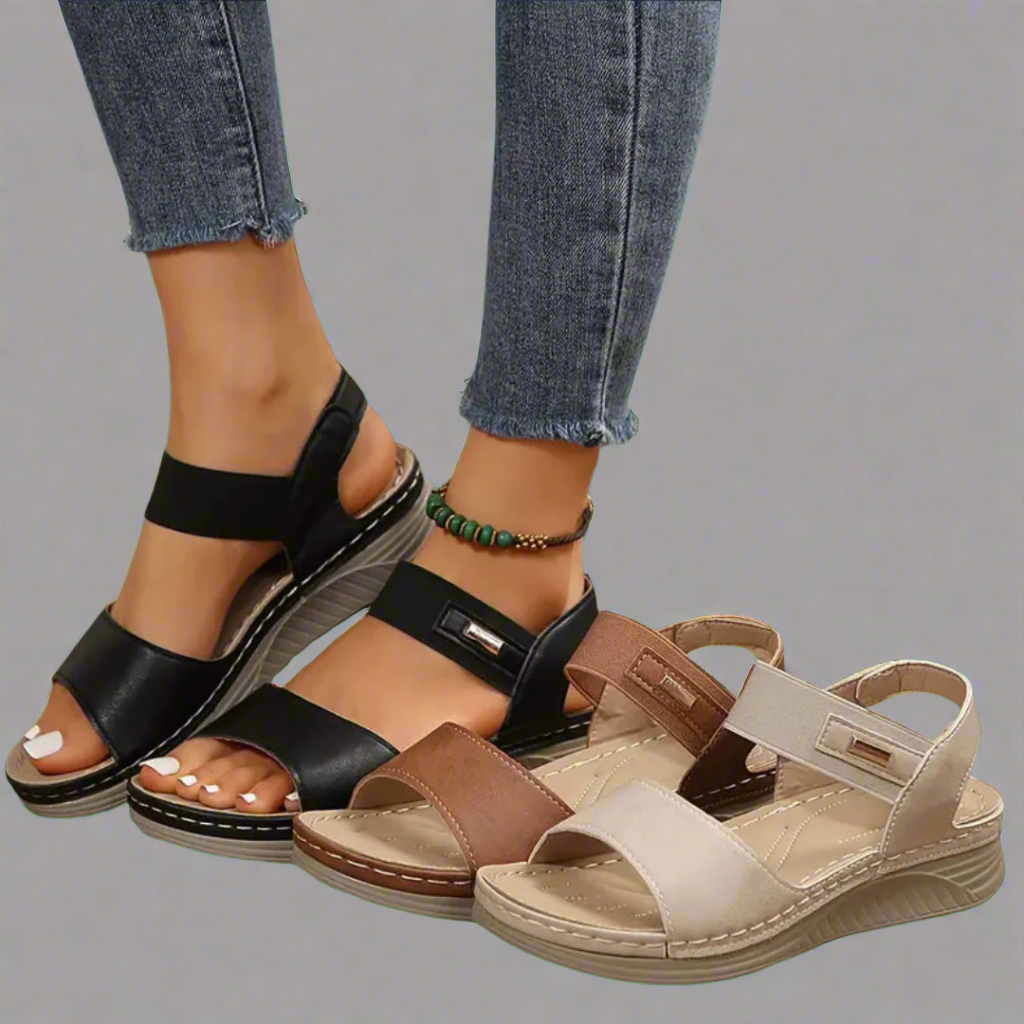 Dual Strap Slip-On Sandals for Women