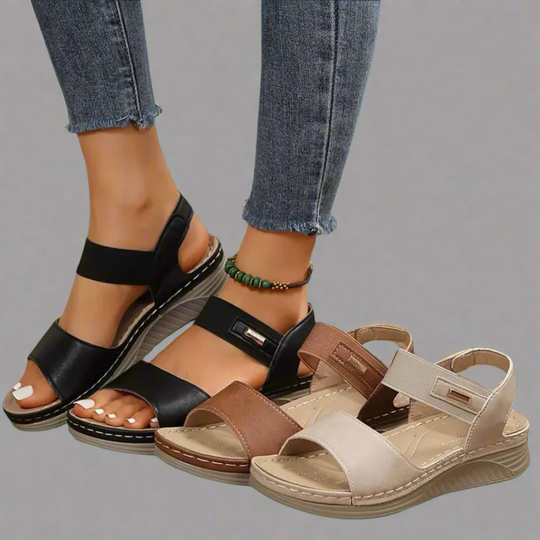 Dual Strap Slip-On Sandals for Women