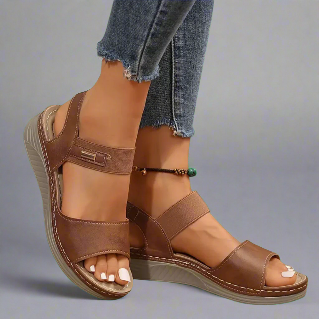 Dual Strap Slip-On Sandals for Women