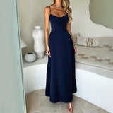 Spaghetti Strap - Flowy Maxi Dress for Women