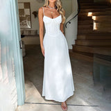 Spaghetti Strap - Flowy Maxi Dress for Women