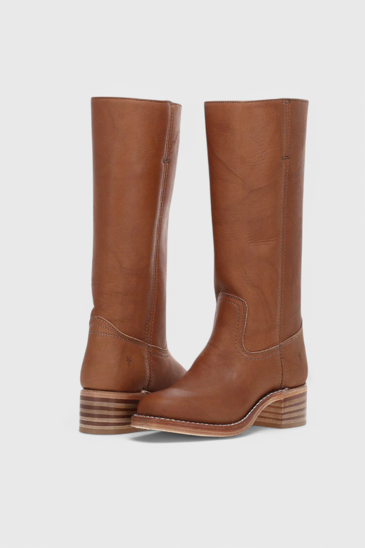 Stacked Heel Knee-High Boots for Women