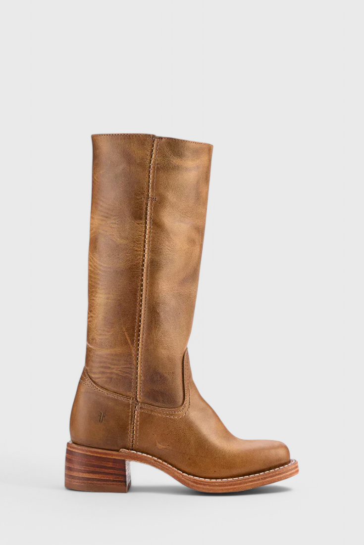 Stacked Heel Knee-High Boots for Women