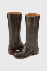 Stacked Heel Knee-High Boots for Women
