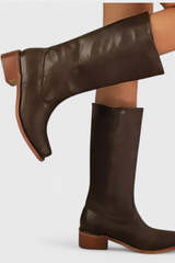 Stacked Heel Knee-High Boots for Women