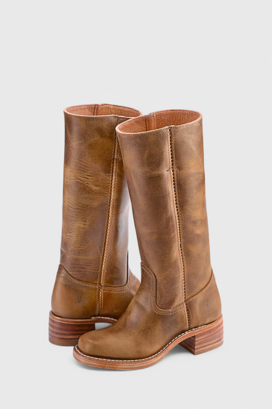 Stacked Heel Knee-High Boots for Women
