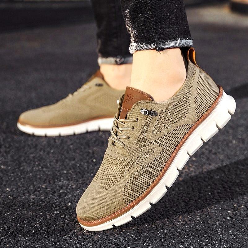 Streetwear Sneakers Men - Structured Mesh Upper & Layered Sole