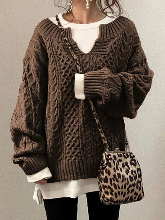 Striking Collar Half-Collar Sweater for Women