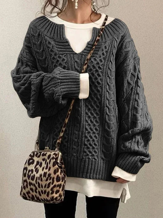 Striking Collar Half-Collar Sweater for Women