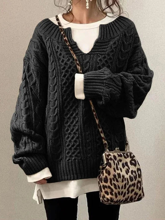 Striking Collar Half-Collar Sweater for Women