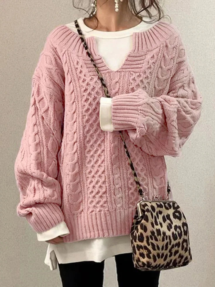 Striking Collar Half-Collar Sweater for Women