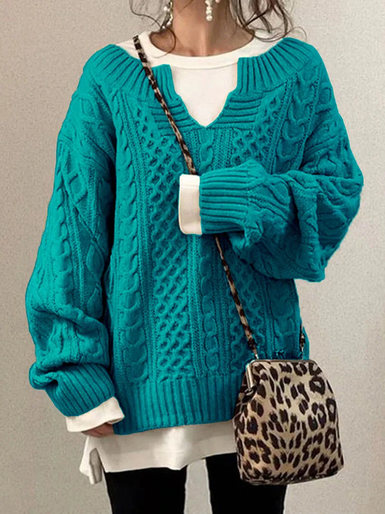 Striking Collar Half-Collar Sweater for Women