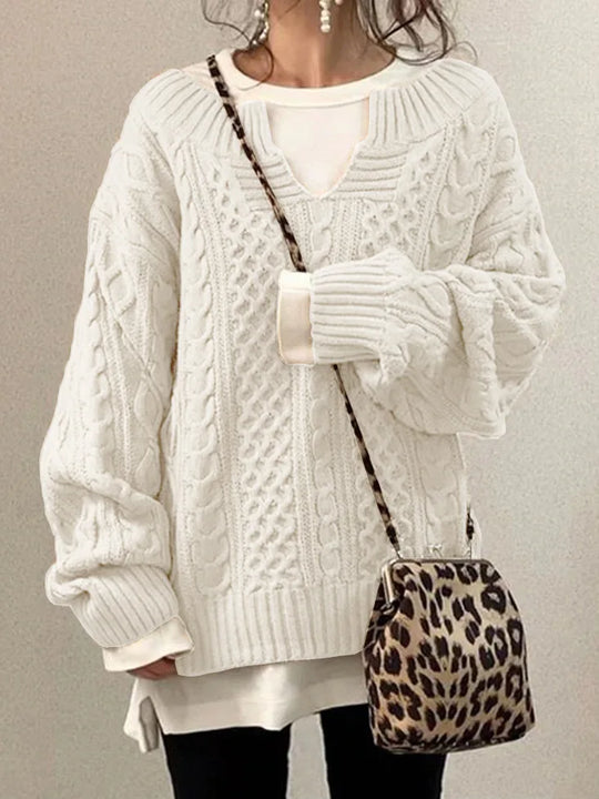 Striking Collar Half-Collar Sweater for Women