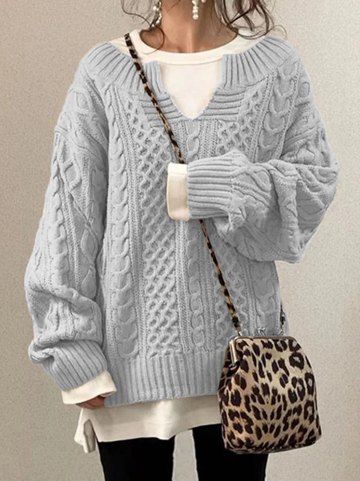 Striking Collar Half-Collar Sweater for Women