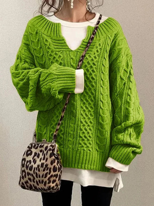 Striking Collar Half-Collar Sweater for Women