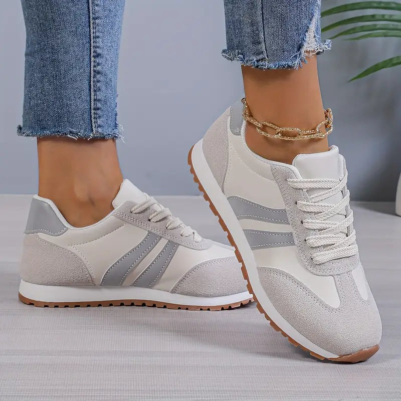 Striped Lace-Up Sneakers for Women
